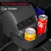 For Tesla Model 3 Model Y 2023 Accessories Rear Seat Air Vent Car Cup Holder Drink Bottle Organizer Multi-Function Holders