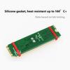 JEYI N80 M.2 NVMe SSD Heatsink 2280 Cooling Aluminum Pad Thermal Silicone Gel Heat Sink for PC- Black