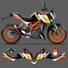 PowerZone for Custom Team Graphics Backgrounds Decals Stickers Kit For KTM 2011-2016 DUKE 125 200 390 Motorcycle SUPERMOTO 003