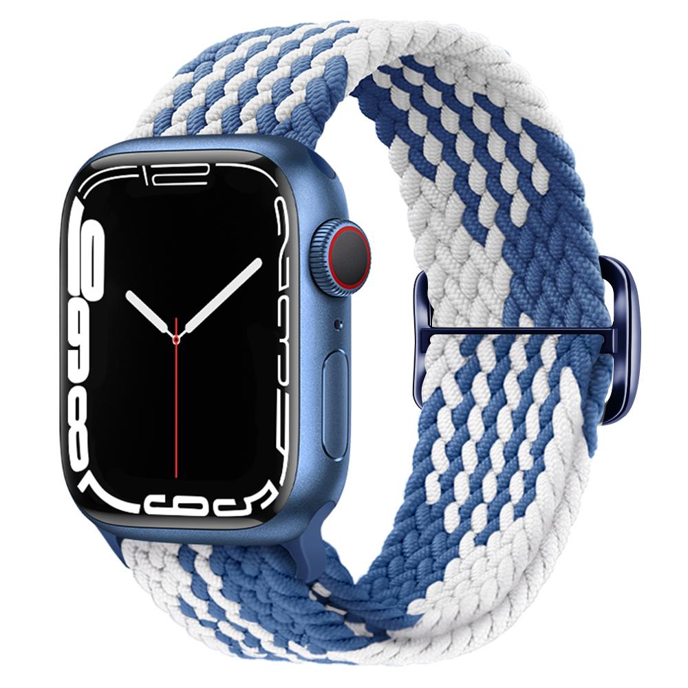 Нейлоновый ремешок для Apple Watch band 44 мм 45 мм 49 мм 42 мм 40 мм 41 мм 44 мм Эластичный плетеный браслет Solo correa Series 9 8 7 6 5 4 SE Ultra