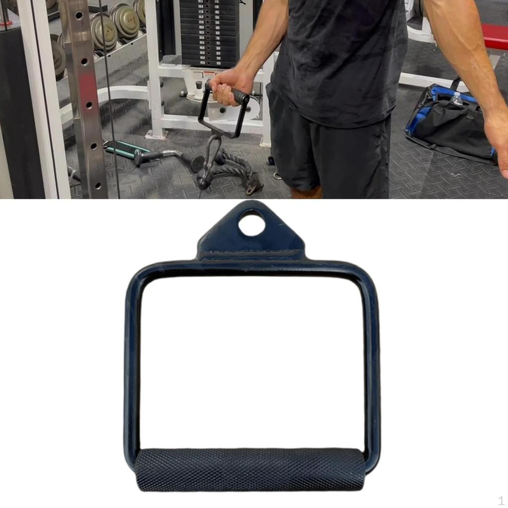 Single D Handle Cable Machine Accessories Portable Stirrup Comfortable Grip LAT Pulldown