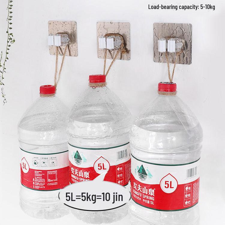 Настенная стойка для швабры Punch-Free для хранения в ванной комнате с прочными крючками. Эффективное хранение и развешивание швабр.