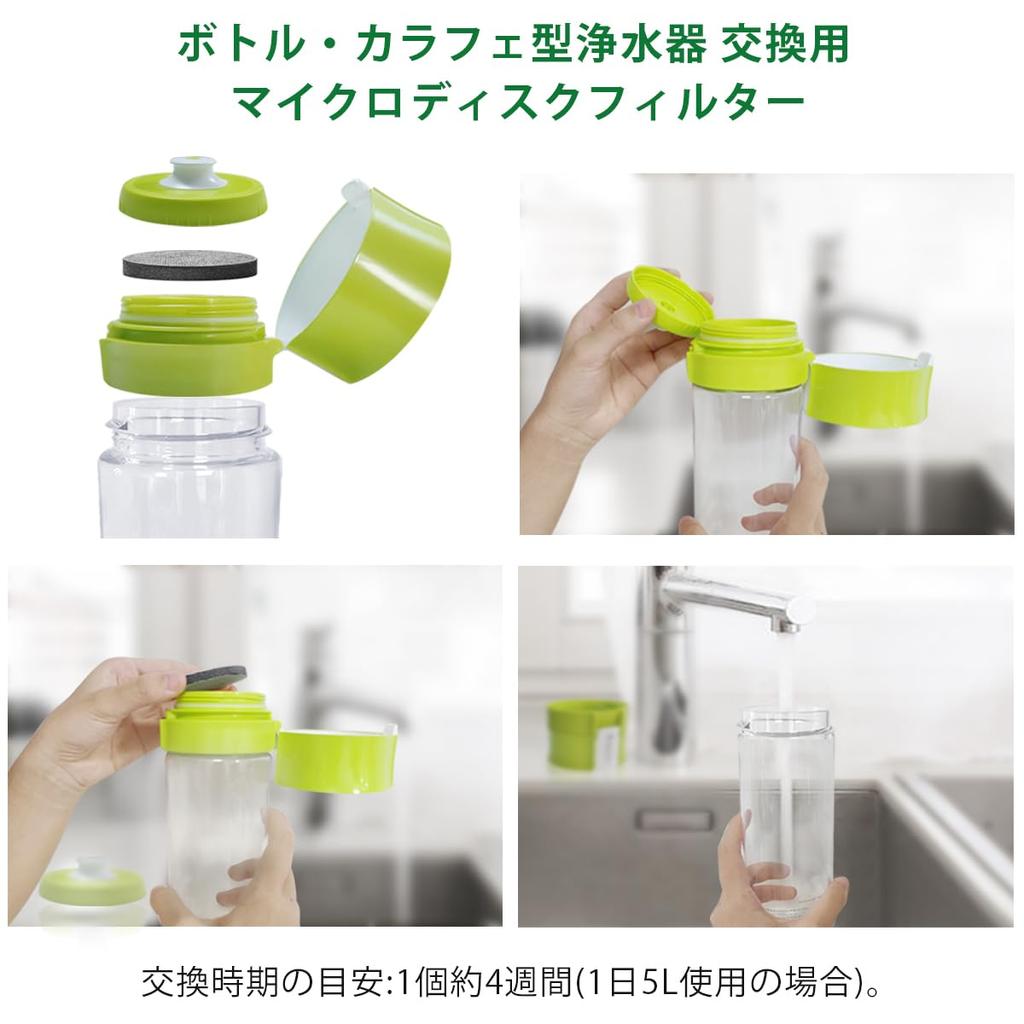 HOME TELLER Microdisk Cartridge Water Filter Replacement for Brita KBMDCZ31 Bottle/Carafe Water Filters [Compatible/Pack of 8]