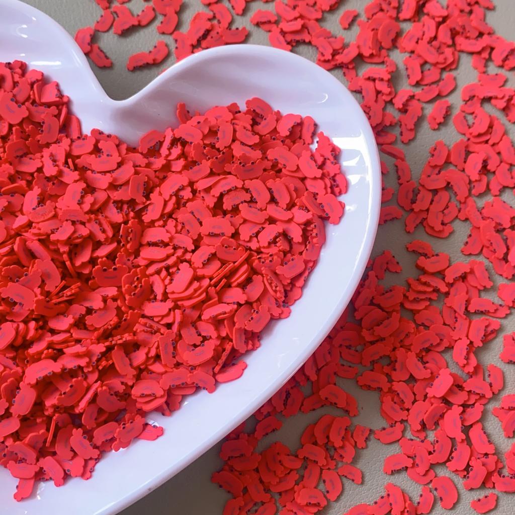Sea Creature Animal Red Crab Clay Slices Polymer Clay Sprinkles for Sea Themed Crafts DIY Slime Snow Globe Cups Accessories