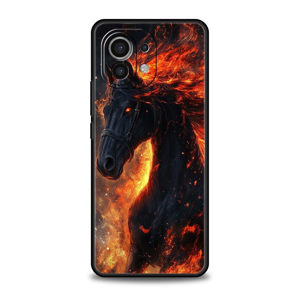 Чехол для телефона для Xiaomi Mi 17 15 14 13 12 11 Ultra 15T 14T 13T 12T 11T Pro Lite 5G Мягкий ТПУ Чехлы Лошадь Животное Fundas Capas