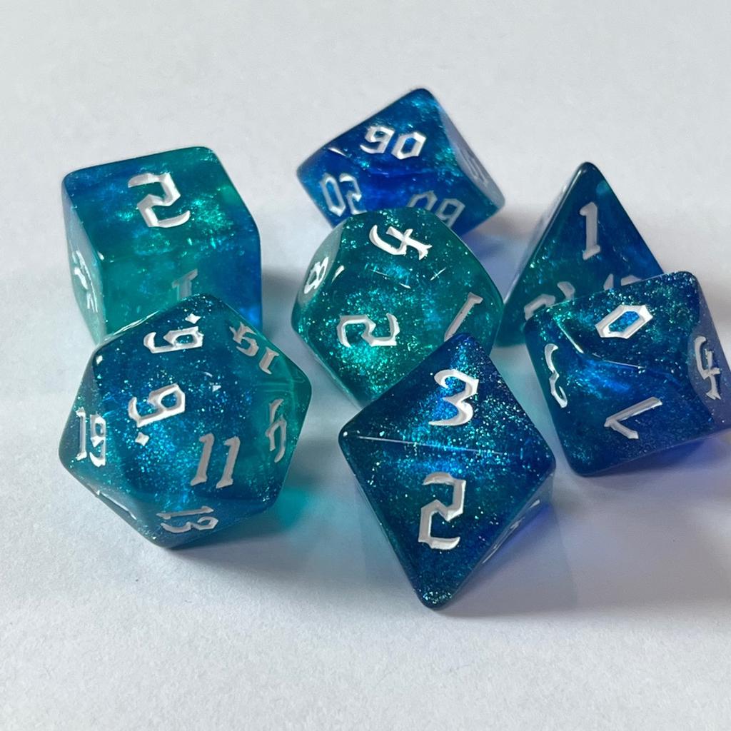 7 шт./лот, многогранные игральные кости из смолы D&D D4 D6 D8 D10 D% D12 D20, многогранные игральные кости TRPG, настольные игры