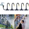 15m Automatic Irrigation Kit Bendable Garden Watering System with Adjustable Brass Sprayer Nozzles 3 Pressure Modes DIY Installation Set