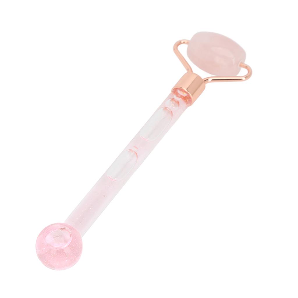 2 in 1 Face Massage Roller Quartz Stone Facial Lifting Skin Care Roller Tool for Home Use