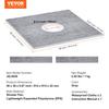 VEVOR Shower Curb Kit, 914x914mm Shower Pan Kit with 160mm Central Drain, Lightweight EPS Shower Installation Kits with 2 Waterproof Cloths