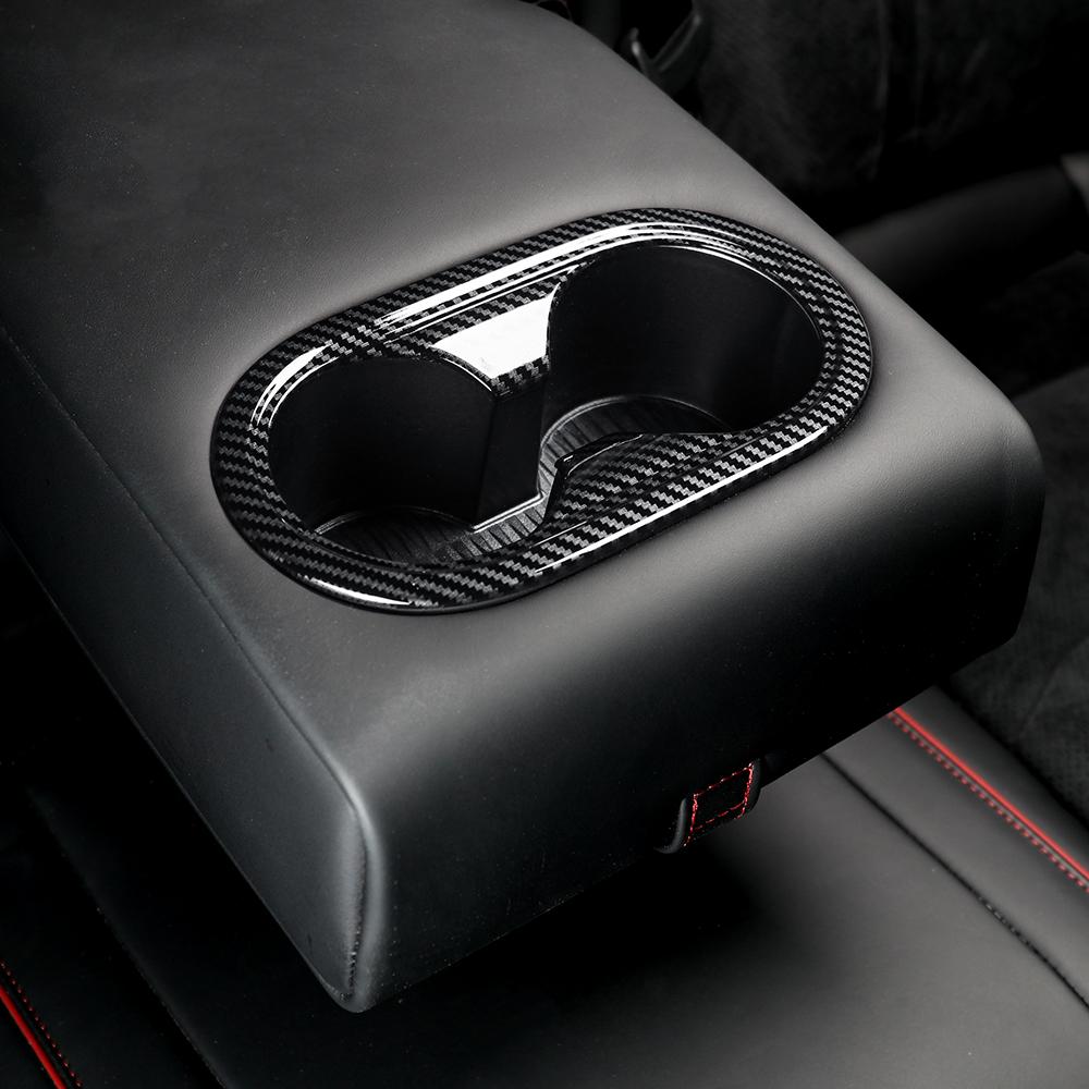 For Genesis GV70 -2025 Rear Row Cup Holder Frame Trim Panel ABS Plastic Protection Guard Cover Accessories