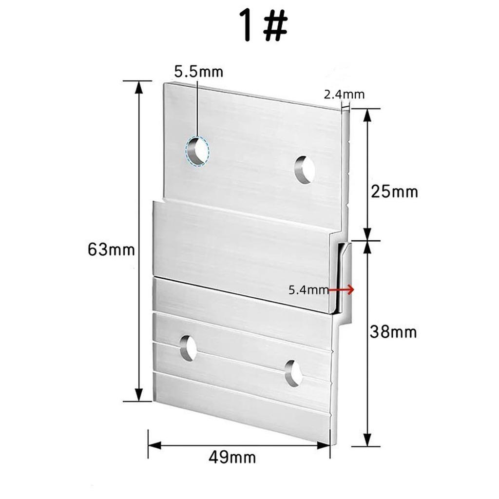 Подвес на французской планке Алюминиевые зажимы Настенный монтажный кронштейн Комплект фурнитуры для зеркал Полка Доски для рисования Рамы 6 шт.