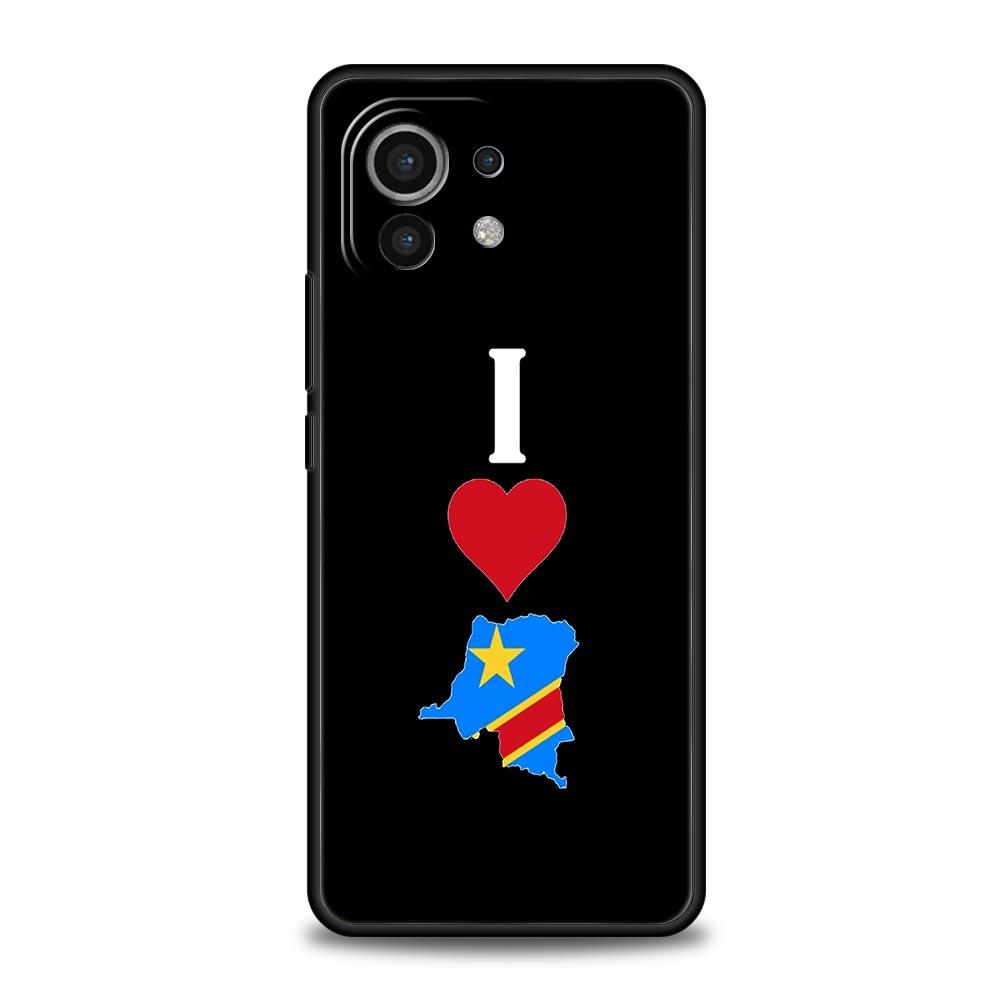 Чехол для телефона с флагом Конго для Xiaomi 14 13 12 11 Lite 13T 12T 11T Pro 9T Mi Poco X6 X5 M3 X3 Pro F5 F4 F3 5G силиконовый черный чехол