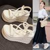 Platform Sandals Women's 2025 Summer New Fashion Versatile 10cm Height Increase Women's Shoes Wear Casual Muffin Cold Slippers