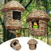 Hummingbird House with Lanyard Grass Hand Woven Resting Place Outdoor Hanging Natural Birdhouse Bird Hut Outside