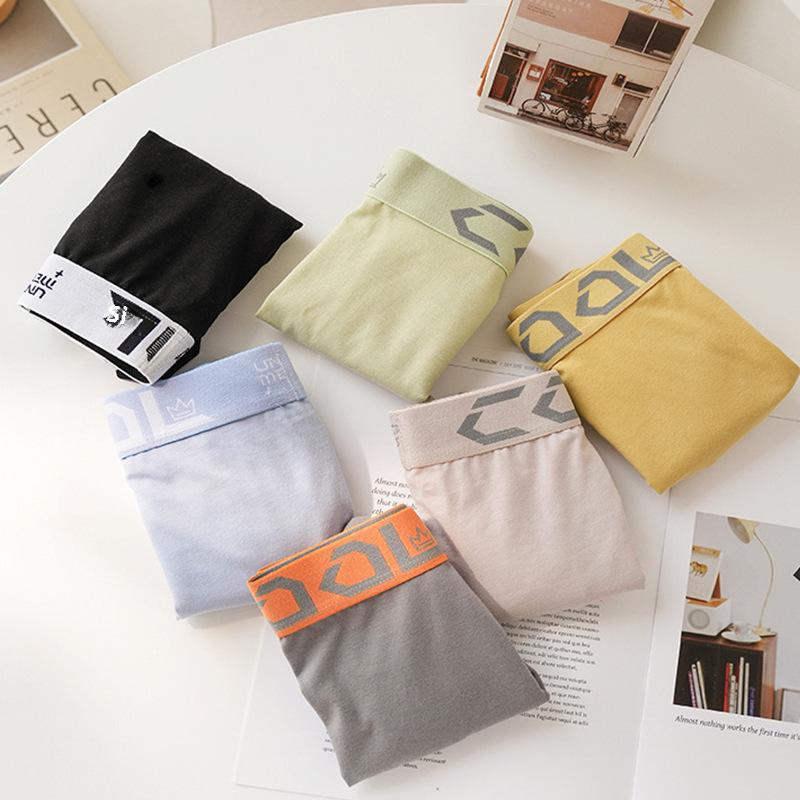 Мужские дышащие трусы-боксеры из чистого хлопка — приятные для кожи, однотонные спортивные шорты