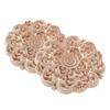 2Pcs European Style Carved Wooden Appliques Decals for Furniture Decoration