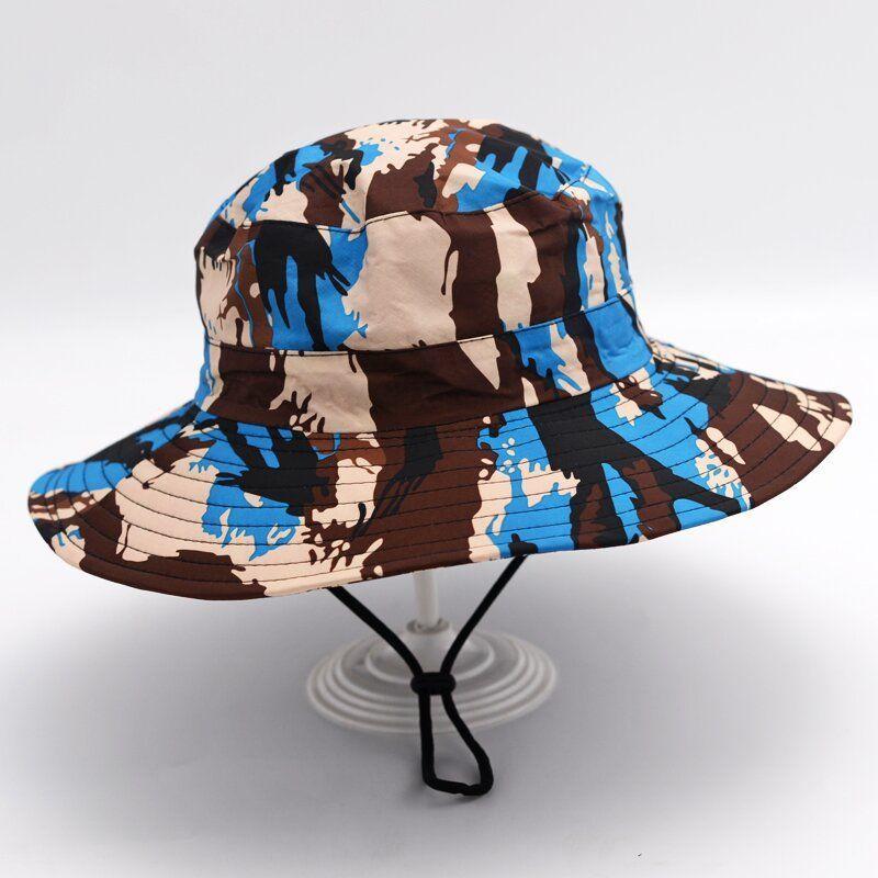 UPF 50+ Панама Мужчины Женщины Боб Буни Шляпа Летняя УФ-защита Камуфляжная Кепка Военная Армия Туризм Тактическая Открытая Солнцезащитная Кепка