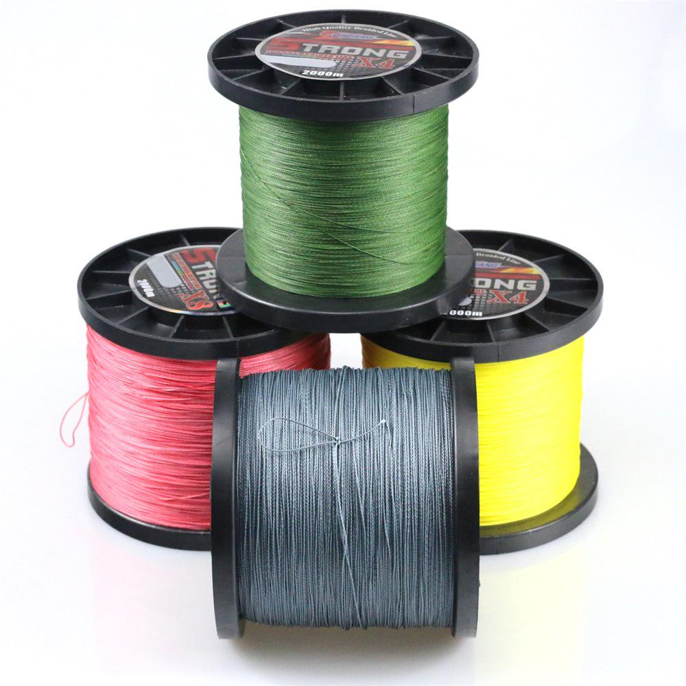 Рыболовная леска Dyneema: 4-жильный/8-жильный, 2000 м, Высокая прочность на разрыв, Устойчивый к укусам, Размеры 0.2#-10#