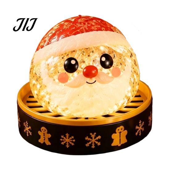 Soft Anxiety Relief Tools 1/5Pcs Christmas Dumpling Stress Toy, LED Glowing Squeeze Toy with Reduction Gadget Steamer, Santa Snowman Reindeer