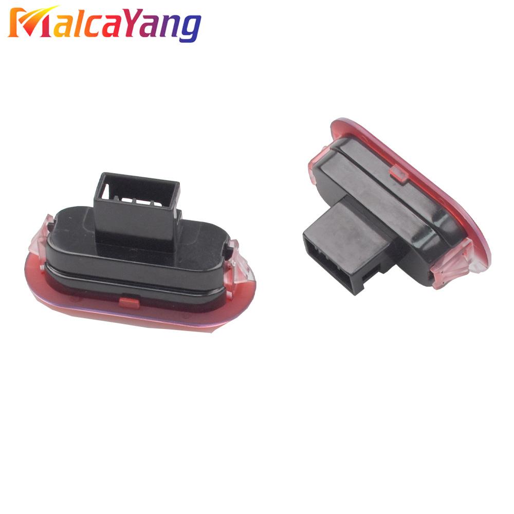 2Pieces For VW Golf MK3 MK4 Jetta Beetle Touran Polo Vento White/Red Led Door Courtesy Lights Under Warning Lamps For Skoda Seat Dome Lights 6