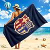 Пляжное полотенце FC Barcelona Быстросохнущее Мягкая микрофибраПесостойкое Большое полотенце-кабана для бассейна Путешествия Подарок