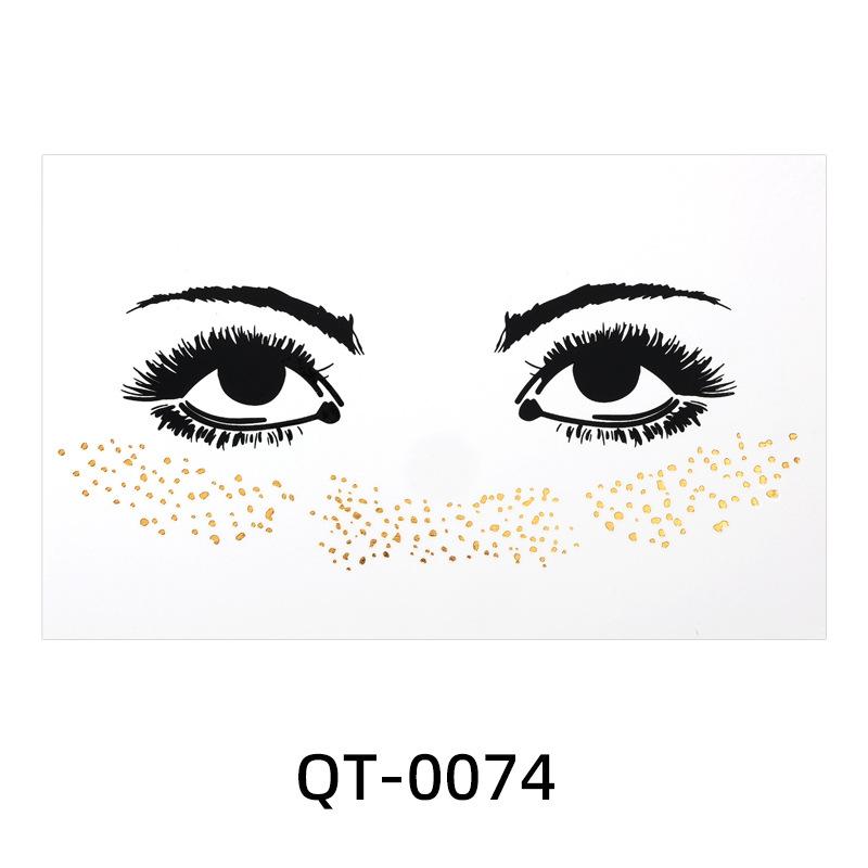 Бронзовые веснушки тату-наклейки, наклейки для макияжа для маскарадного бала, металлические временные тату-наклейки