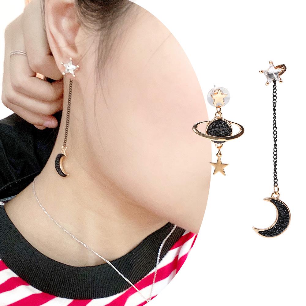 Black Brincos Planet Fashion Accessories Drop Earrings Jewelry Dangle Earrings Stud Earrings