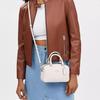Coach Сумка-портфель 19 Логотип из букв Застежка-молния Гладкая кожа Сумка-боулинг На плечо Через плечо Сумка Женские сумки Средний размер Серебристый Белый CT776-SVHA