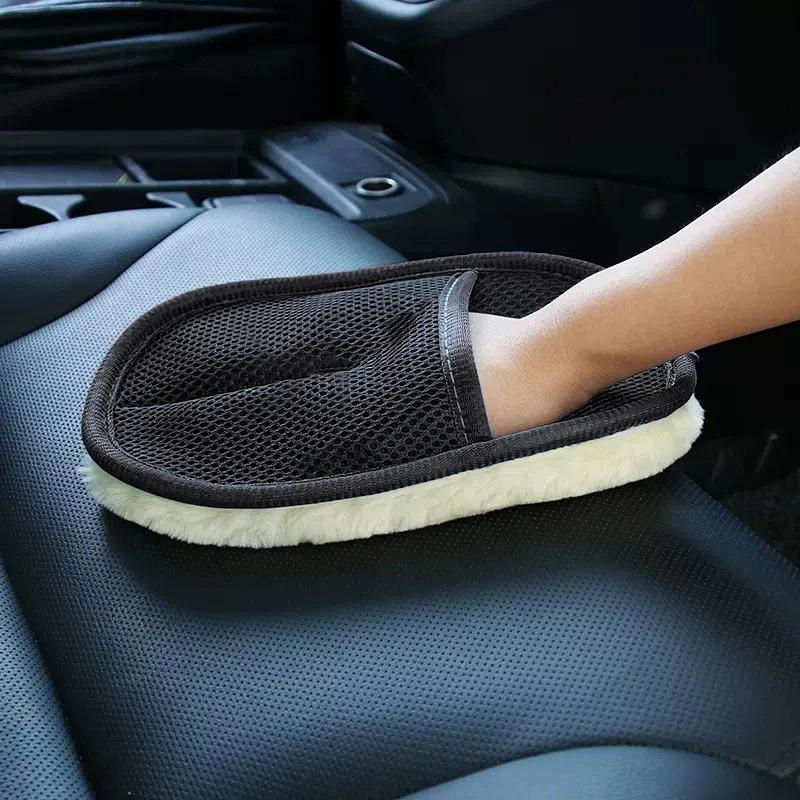 1 шт. Перчатки для мытья автомобиля из шерсти, бархатные, утолщенные, с кашемировой шерстью, протирочные перчатки для автомобиля, для Porsche Cayenne Panamera Macan 911 718 Taycan