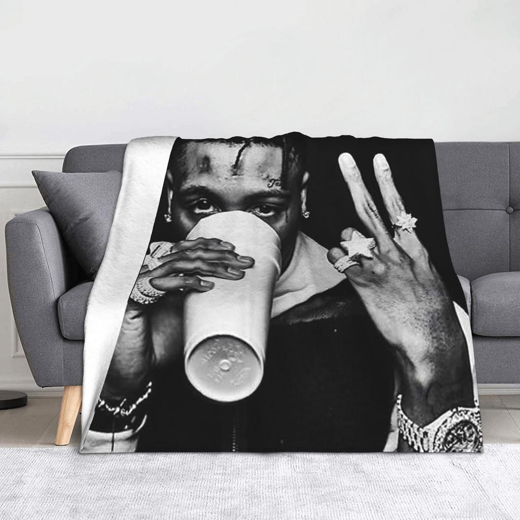 YoungBoys Rapper Music Coral Fleece Plush Throw Blanket American Blanket for Home Office Lightweight Bedspread