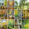DIY Landscape 5D Diamond Painting Full Round Drill Scenic Diamond Embroidery Cross Stitch Mosaic Kits Resin Wall Art Home Decor