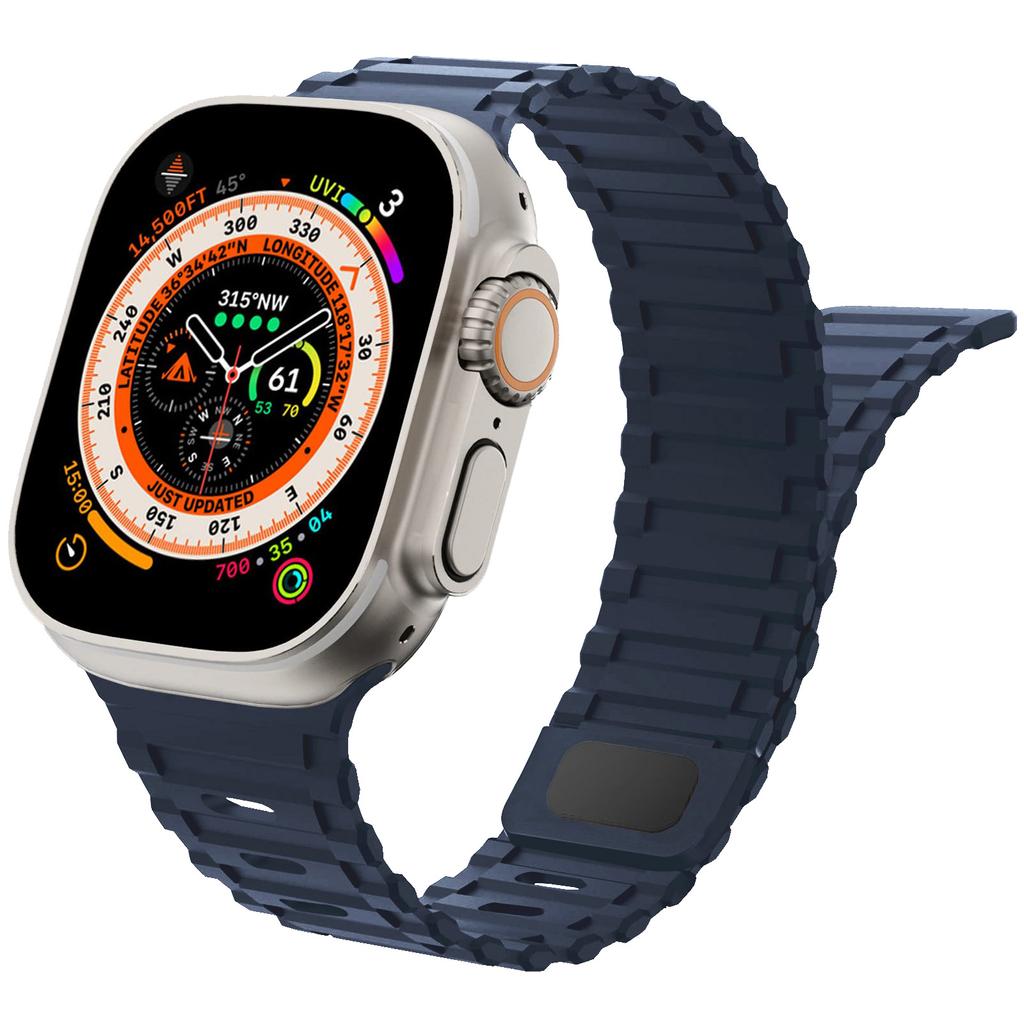 Magnetic Strap for Apple Watch Band Ultra 2 49mm 44mm 40mm 45mm 38mm 41mm 42mm Silicone Bracelet iWatch Series 9 8 7 6 Se bands