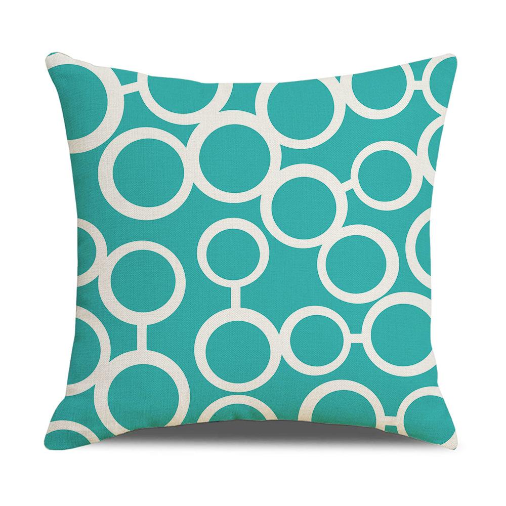 Скандинавская декоративная подушка с геометрическим рисунком, чехол для диванной подушки, современный домашний декор, квадратная наволочка, наволочка из персиковой кожи