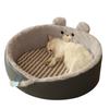Cat Cushion Bed Round Soft Rabbit Hair Keep Warm Cartoon Style Washable Small Dog Bed for Small Pet House Indoor
