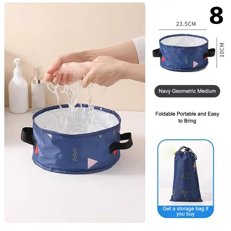 Складная ванна для ног, портативная сумка для ванны, умывальник, ведро для воды, большая вместимость, ванна для ног, спа-массаж, стиральная ванна для путешествий на открытом воздухе