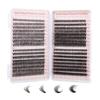 DIY Cross-Border Single Cluster D-Curved False Eyelashes Set - 640 Clusters with Mixed Lower Lashes