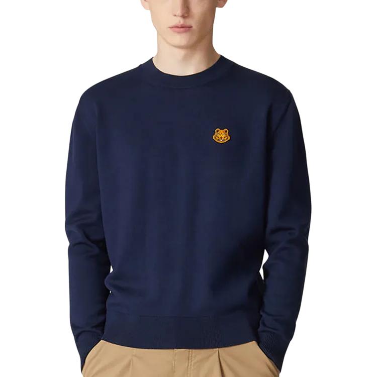 KENZO Sweaters Men's Blue Crew Neck Moderate Other 5PU5373TA-76