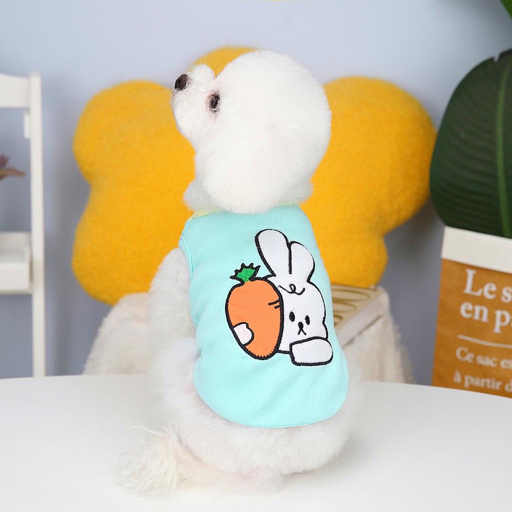 2023 Одежда для домашних животных, весенняя и летняя одежда для щенков, плюшевая одежда, жилет с кроликом, одежда для домашних животных, оптовая продажа, одежда для домашних животных, свитер для собак