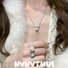 Украшения Ирис Бабочка Камень Австралия Белый Жемчуг Ожерелье, Банкетное Высокое Искусство Трехмерная Бабочка Бусины Серьги Набор