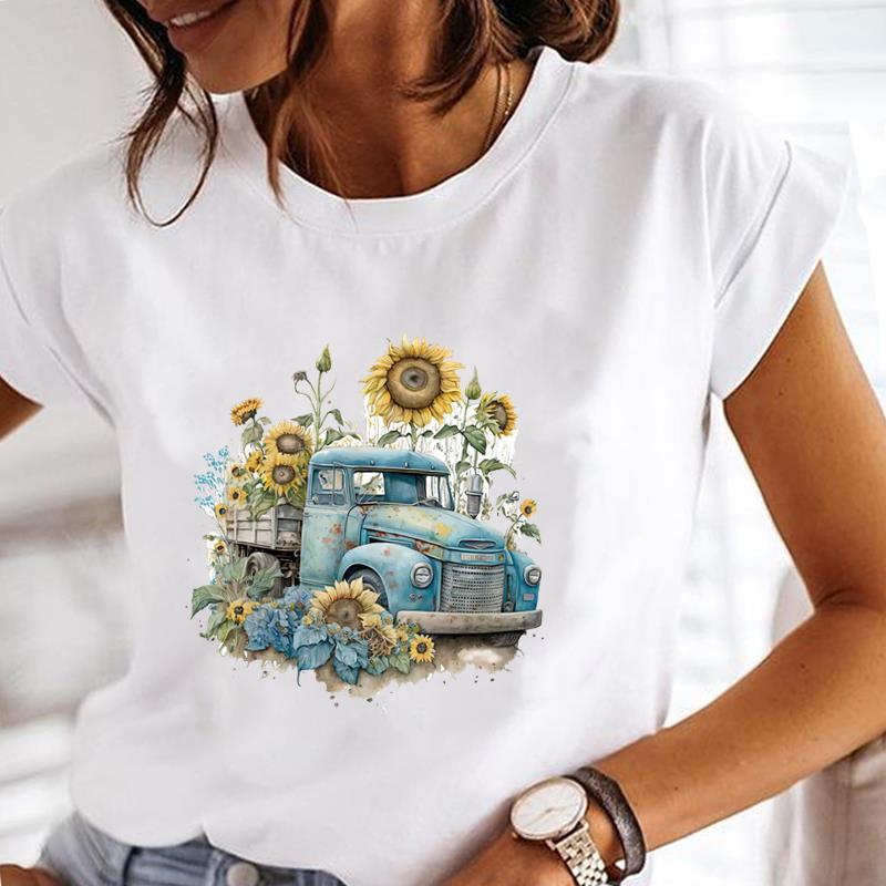 (Азиатский размер) Футболка, верхняя одежда, милый стиль, 90-е годы, милая стильная повседневная модная футболка с коротким рукавом, женская футболка с принтом, женская футболка с графикой