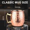 Кружки Leeseph Moscow Mule, кованые медные чашки с покрытием из нержавеющей стали 304, для холодных напитков, пива, вина, баров, вечеринок, в подарок
