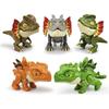 Mini Finger Dinosaur Anime Action Figures Toys Funny Simulation Dino Interactive Biting Hand Creative Tricky Tyrannosaurus Model