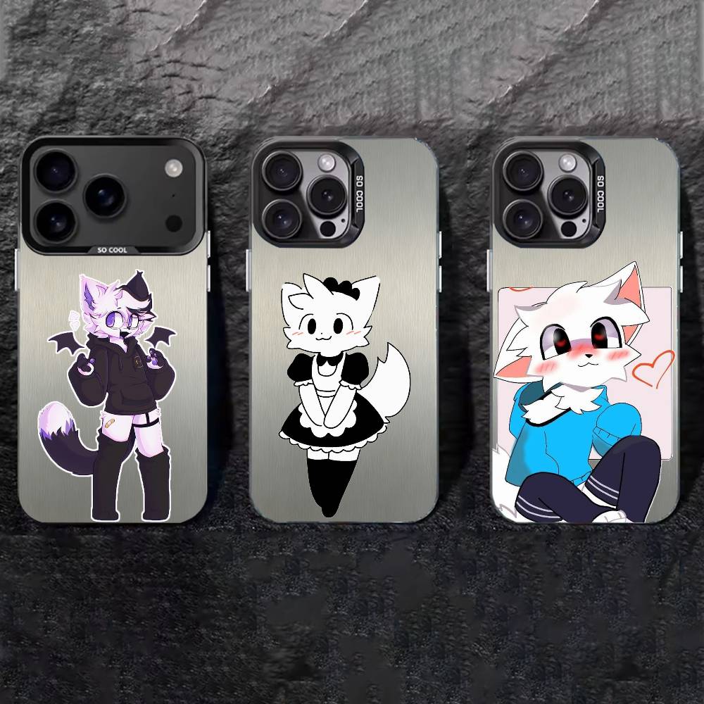 Cartoon Cute A-Boykisser Phone Case For iPhone 17,16,15,14,13,12,11 Plus,Pro Max,XS,Colored silver phone case