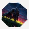1pc Batman, Night Automatic Folding Umbrella - Compact 8-Rib Design, Durable Plastic & Iron1161L