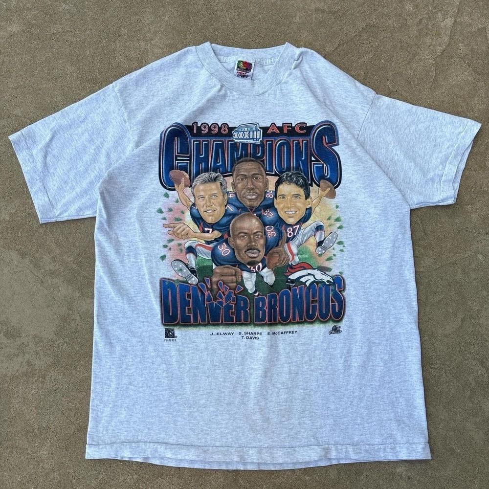 Rare 1998 Denver Broncos AFC Champions Sport Gray Reprint Unisex T-Shirt