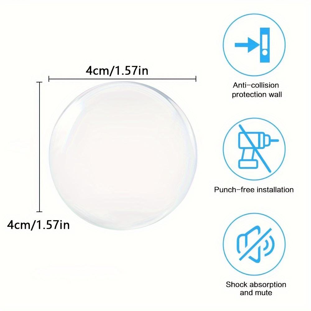 6 шт. Накладка на стену под дверную ручку Прозрачная круглая мягкая резиновая дверная пробка Бесшумные наклейки Защитная накладка на стену Бампер-подушечка для дверной ручки