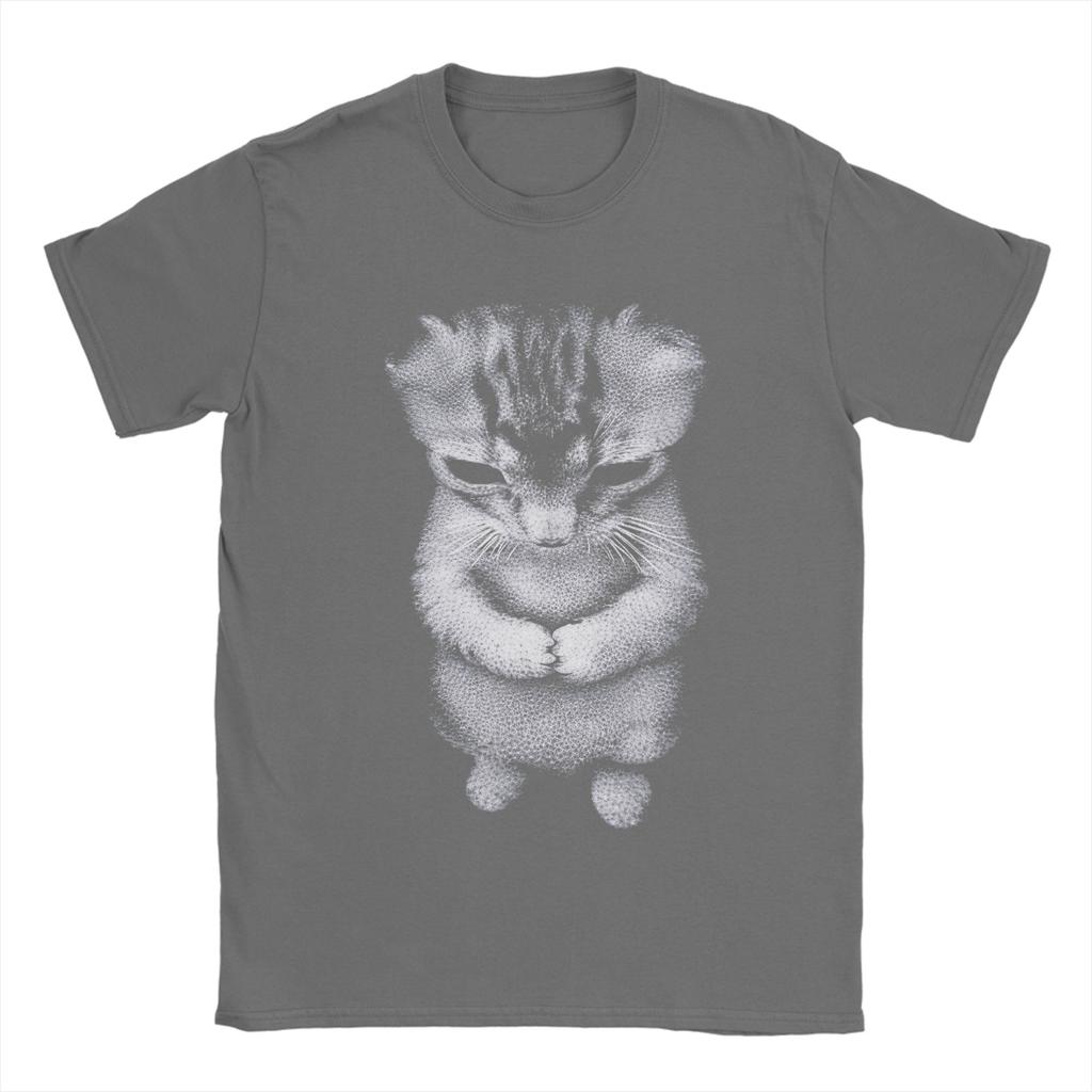 Mens TShirts Funny Cute Sad Crying Cat Meme Amazing 100 Cotton Tees Short Sleeve El Gato Munchkin Kitten Art T Shirt Clothing
