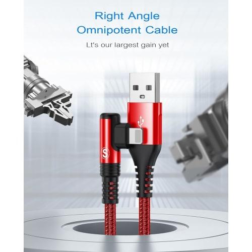 iPhone Charging Cable L Shape [3M/Set of 2] MFi Certified 2.4A Fast Charging iPhone Charger Cable Ultra Durable iPhone14/Plus/pro/Pro Max 13 12 11 Pro