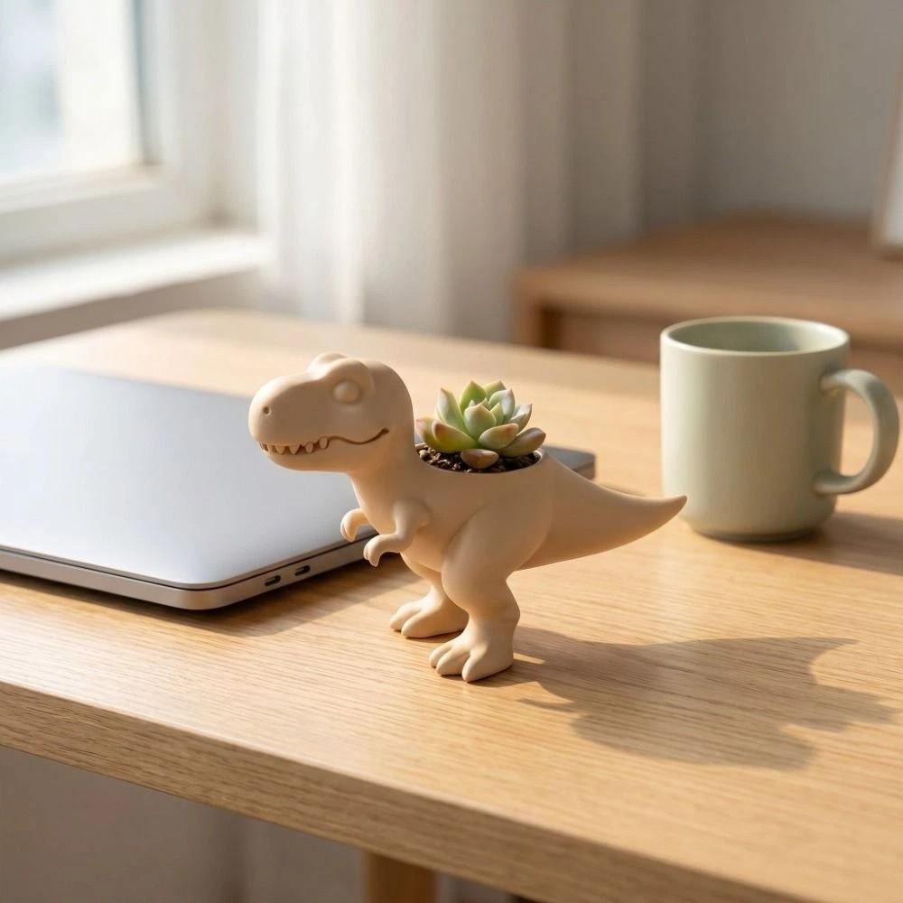Ornaments Plant Planter 3D Printed Mini Potted Planter Creative Dinosaur Flowerpot Gift