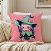 Cute Q Halloween Ouniu Cushion Cover Linen Pillowcase Soft  for Sofa Bed Home Room Decor